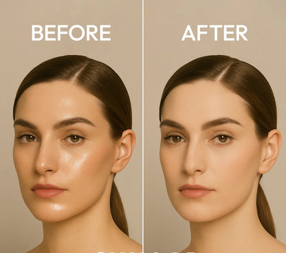 Before After Comparision Oil Control Powder